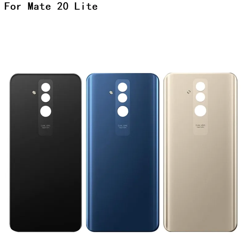 

10Pcs For Huawei Mate 20 Lite Battery Cover Back Glass Panel Rear Door Housing Case For Huawei Mate 20 Pro Battery Cover Mate20