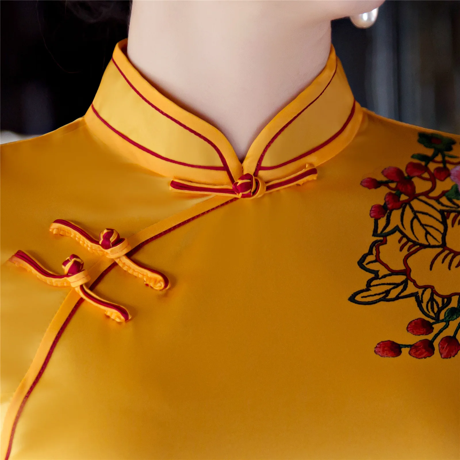 Китайские платья для женщин большие размеры вышивка стиль cheongsam qipao платье