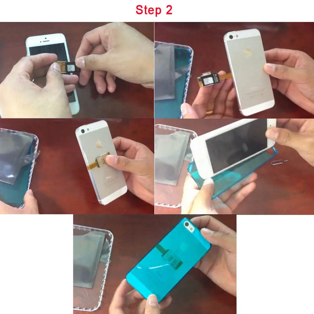 Портативный двойной адаптер для 2 Sim-карт телефона SIM-карты iPhone 5 | Мобильные