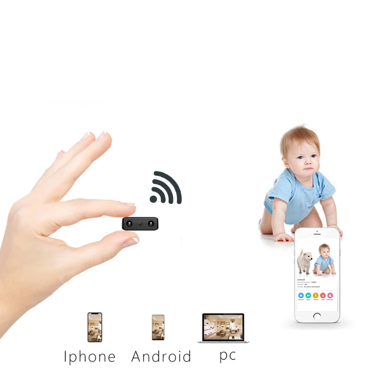 Новейшая HD мини Wifi камера инфракрасного ночного видения наблюдения IP/камера AP