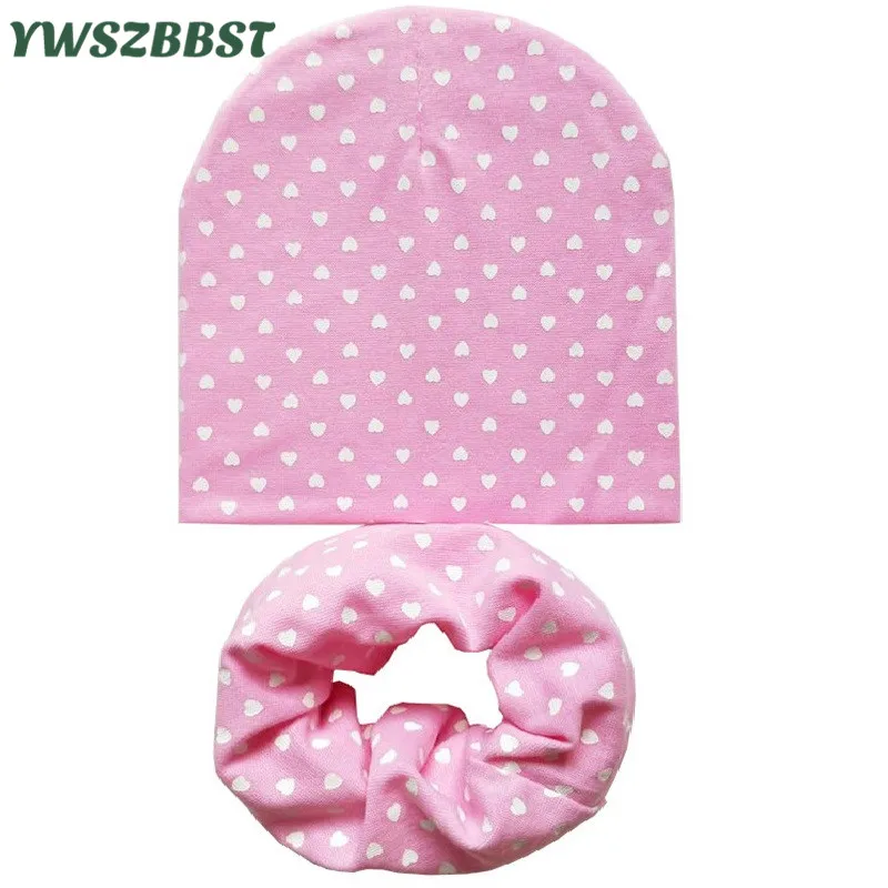 Fashion Baby Boys Girls Hats Beautiful Love Heart Dot Star Infant Scarf Set 2 Pcs In Hat Cap for 0 to 12 Age | Детская одежда и