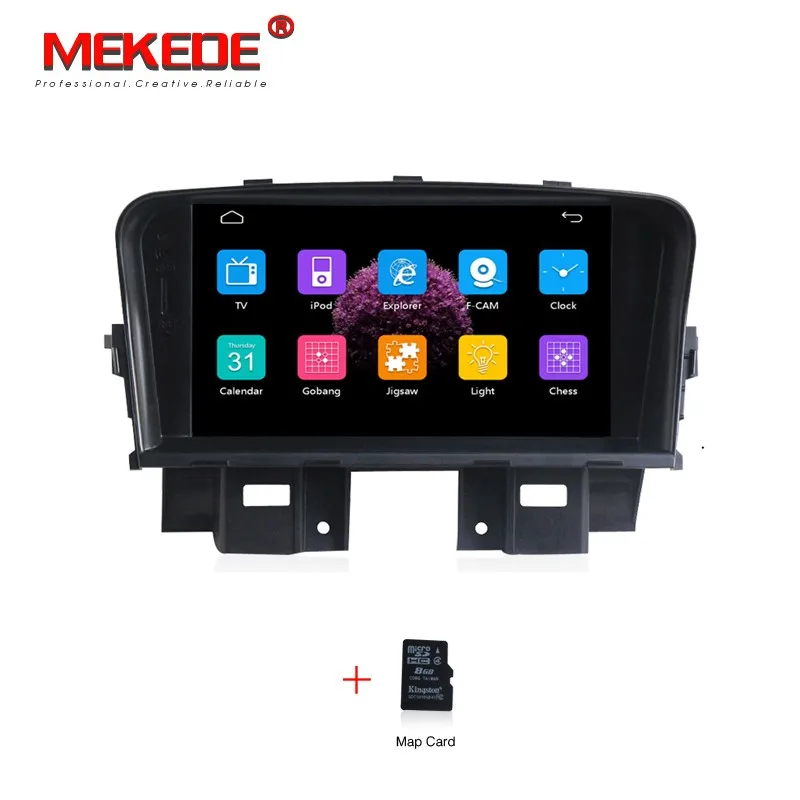 SD MEKEDE 7 дюймов емкостный экран 2din автомобильный dvd-плеер для chevrolet cruze 2008-2012 автомобильный Радио Мультимедиа gps навигация 1080p видео - Цвет: SD