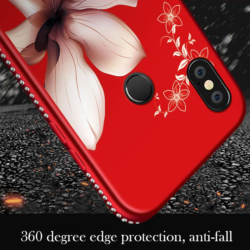 Мягкий чехол из ТПУ с бриллиантами для Xiaomi Mi 5X A1 6X 8 SE Redmi 4X 5A 5 Plus 6 6A Note 64 ГБ 32 задняя