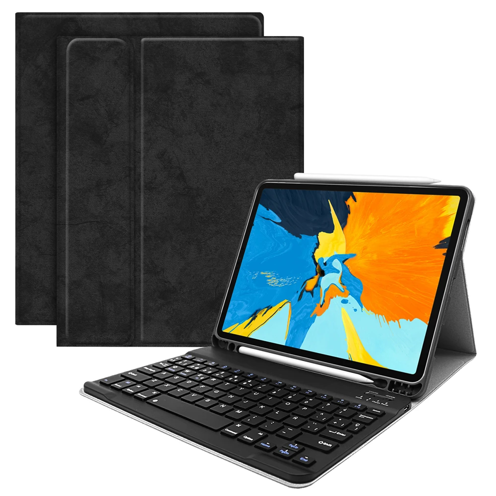 Kemile для iPad Pro 1" чехол клавиатура Bluetooth W карандашница Смарт Стенд Крышка для iPad Pro 1" дело Испанский клавиатура