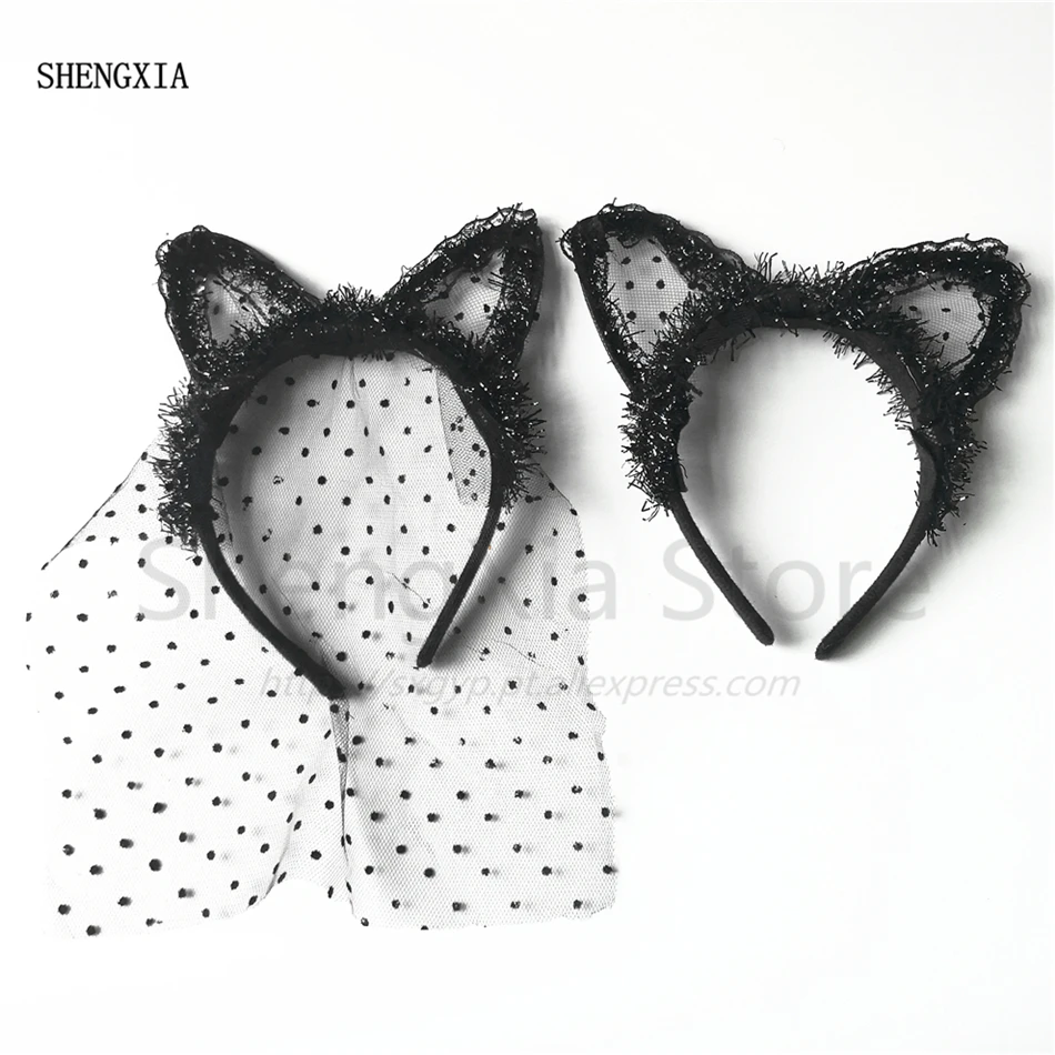 2019 Пасха Для женщин для вечеринок черный Кружева Боб вуаль маска Sexy Bunny заячьими