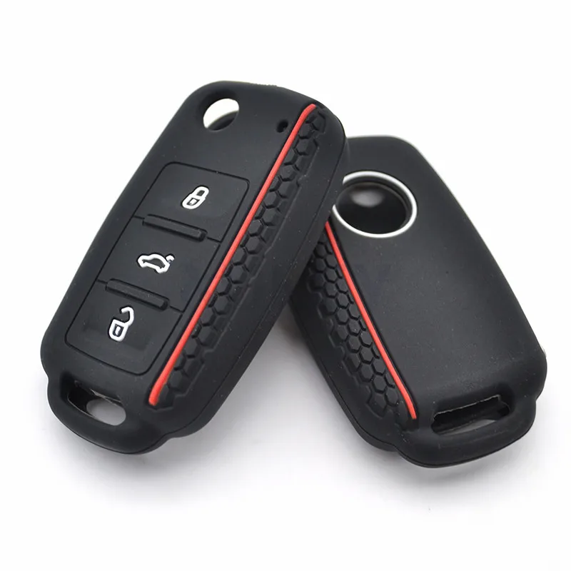 Силиконовый чехол для ключей AX с 3 кнопками SKODA Fabia Octavia Superb Seat Leon Toledo Altea Ibiza