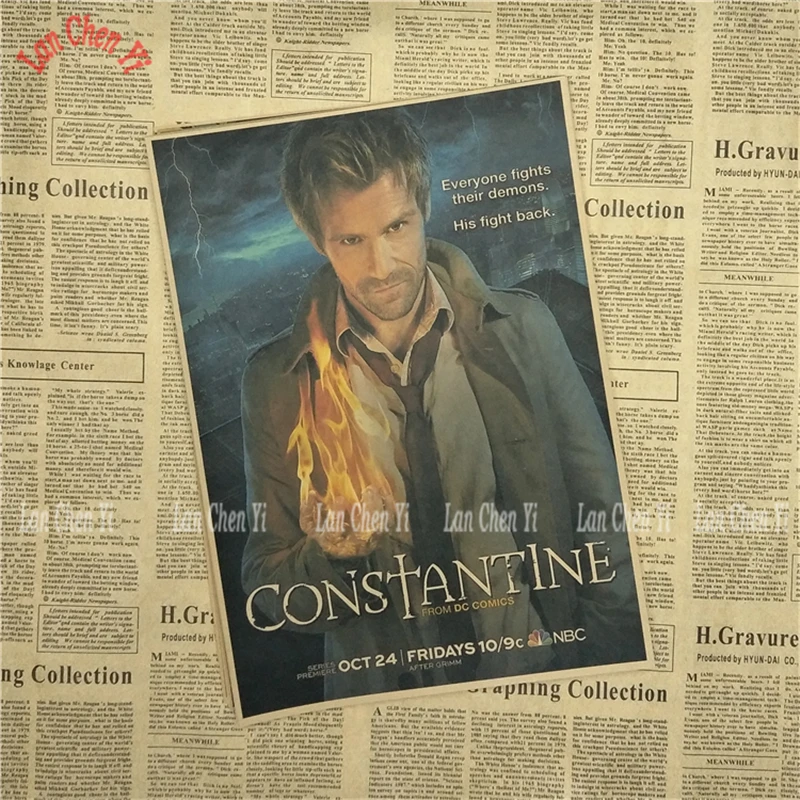 Константин постер фильма комплект крафт Бумага кафе бар ретро плакат