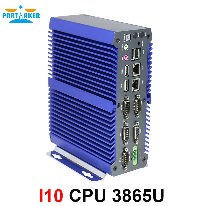 Высококачественный мини ПК без вентилятора компьютер Intel 3865U двухъядерный 2 lan