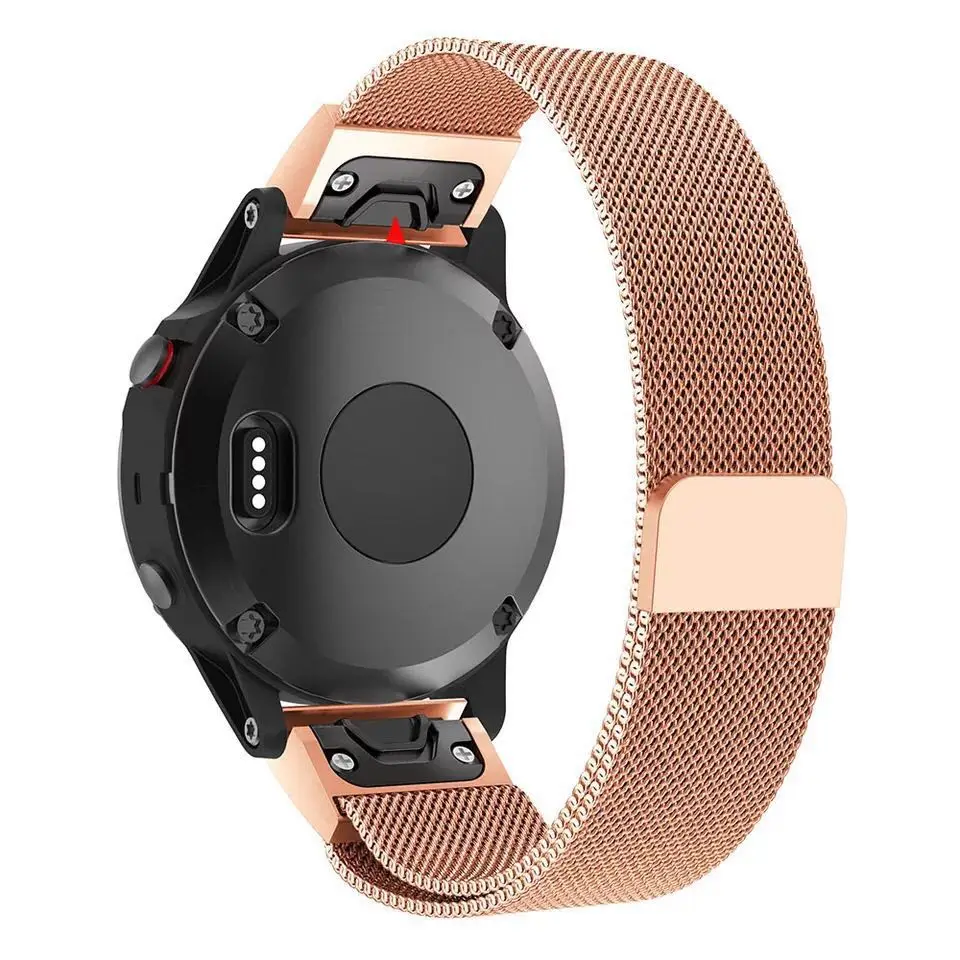 22 мм легко подходит из нержавеющей стали для Garmin Fenix 5/x5plus/Forerunner 935/Focus S60/Quatix 5 Быстрая установка черный браслет