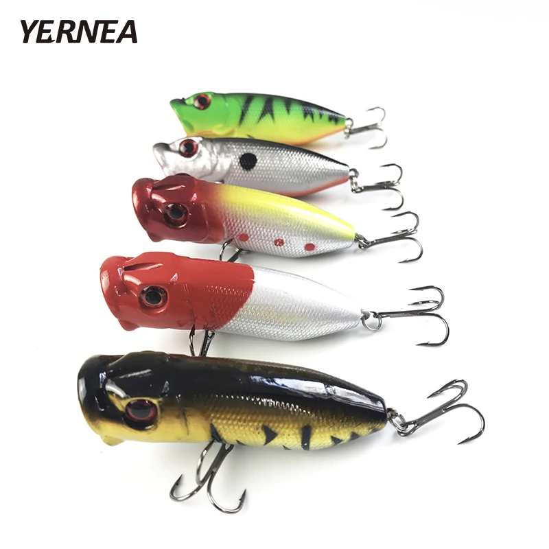 

Yernea 5pcs/Lot Minnow Fishing Lures Wobblers Artificial Bait Carp Fishing Tackle 3D Eyes Crankbait Bionic Accessories 5 Colors