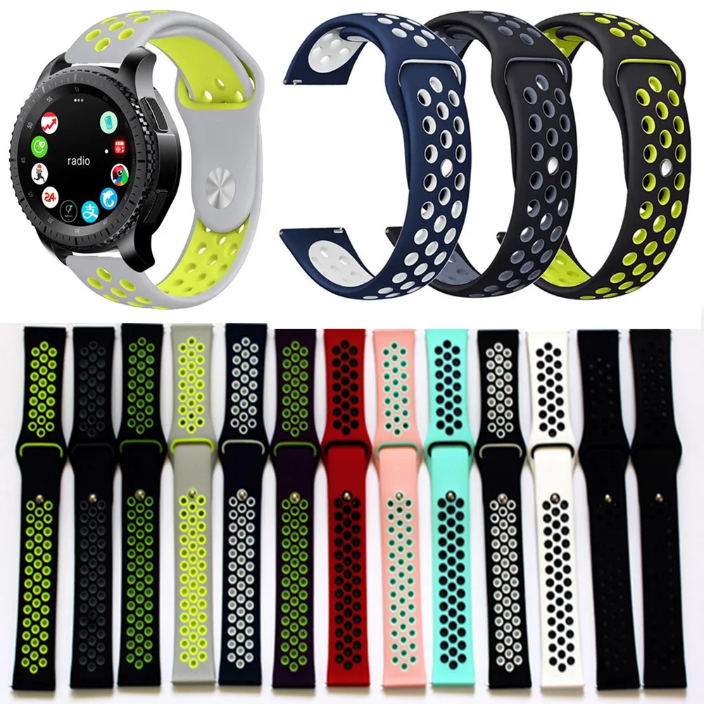 Браслет ruber band для samsung gear s2 Frontier Sport Band xiaomi huami amazfit bip pace lite belt 20 мм|Ремешки часов| |