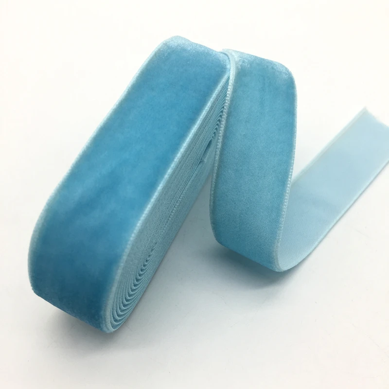 Sky Blue 3 ярда 3/"(20 мм) бархатная лента для украшения свадебной вечеринки лента ручной работы подарочная упаковка бантик для волос DIY Рождественская лента - Цвет: Sky Blue