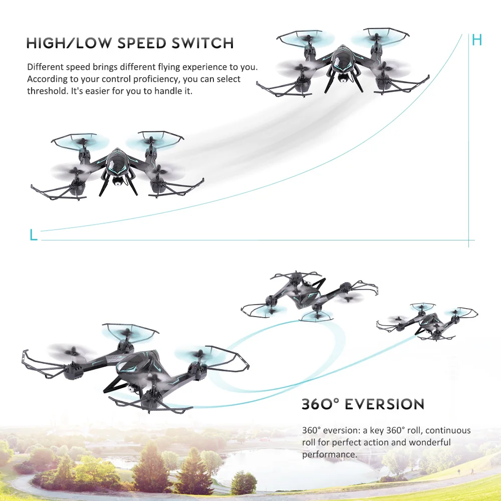Квадрокоптер с 6 осями и гироскопом 2 4G камера Мп селфи Дрон вертолет Wi Fi FPV