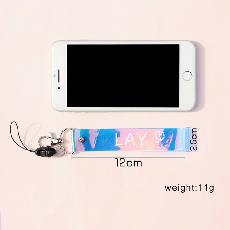New Arrival 1 PC KPOP EXO Transparent Laser Lanyard Mobile Phone For Fans Gift | Мобильные телефоны и аксессуары