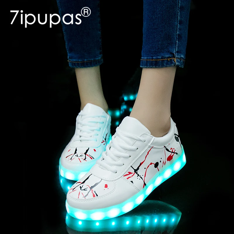 2018 New USB illuminated krasovki luminous sneakers glowing kids shoes children with sole led light up for girls&ampboys | Детская
