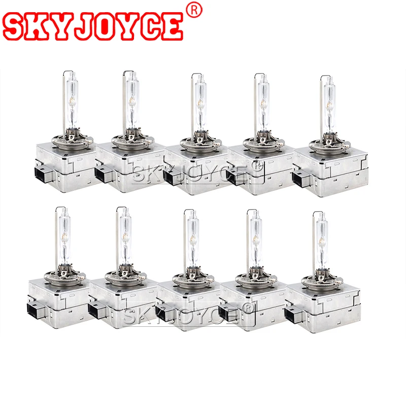 SKYJOYCE 10 шт. Премиум AC 55W D1S HID ксеноновая лампа 6000K 4300K 5000K D3S 35W сменная лампа|Лампы для