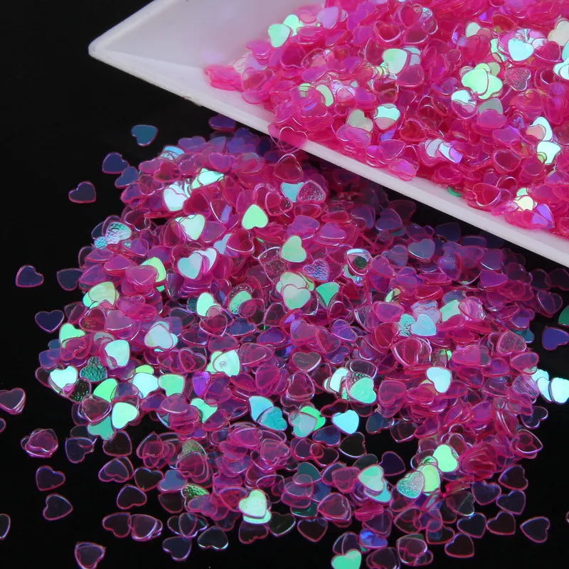 Элегантные Блестки для ногтей на День святого Валентина 3D блестки Персиковое