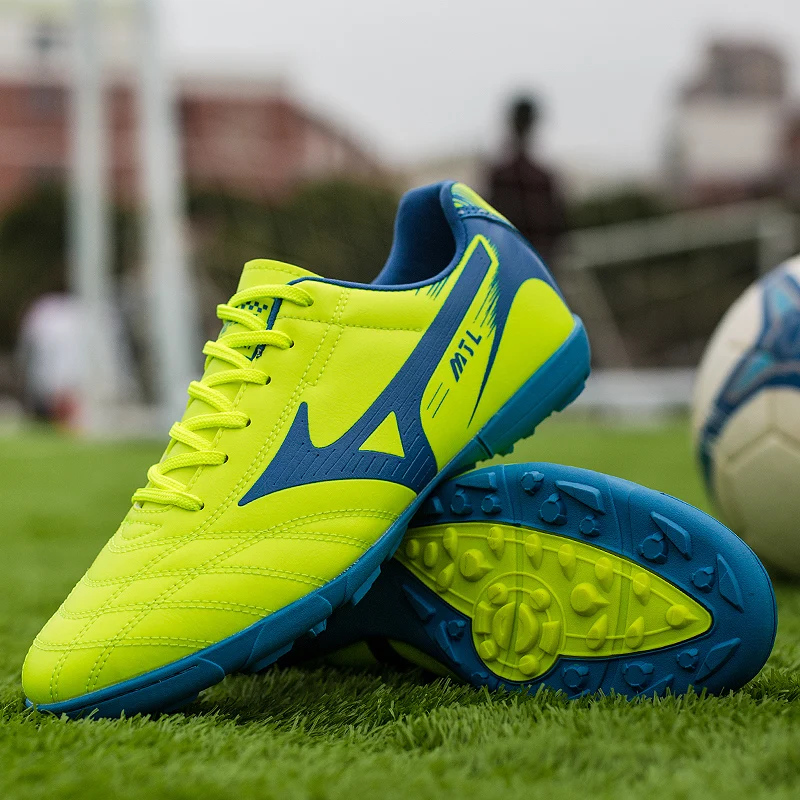 Оригинальные мужские футбольные бутсы тренировочные длинные шипы детские