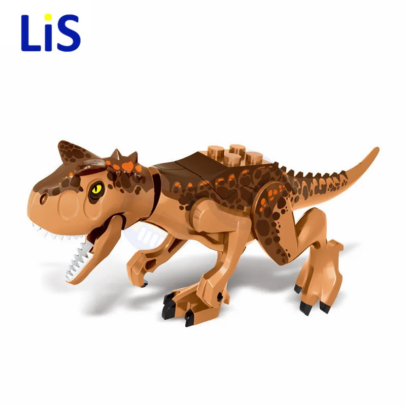 Новый 8 шт./компл. совместим с logoes Юрского периода миров тираннозавра T-rex Indominus Rex
