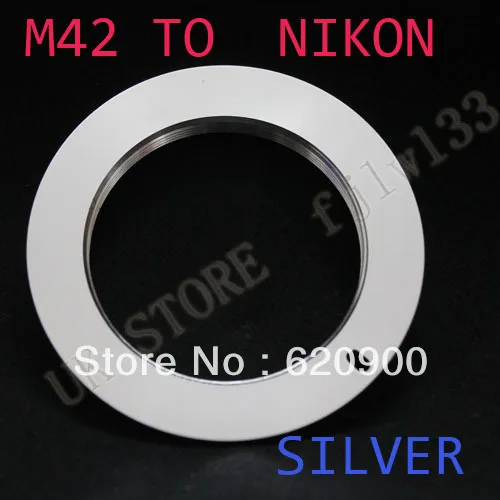 Серебристая линза M42 M 42 для Nikon AI Adapter D80 D90 D200 D300 D700 D3X D3000 D5000 D70 N 100% гарантия |