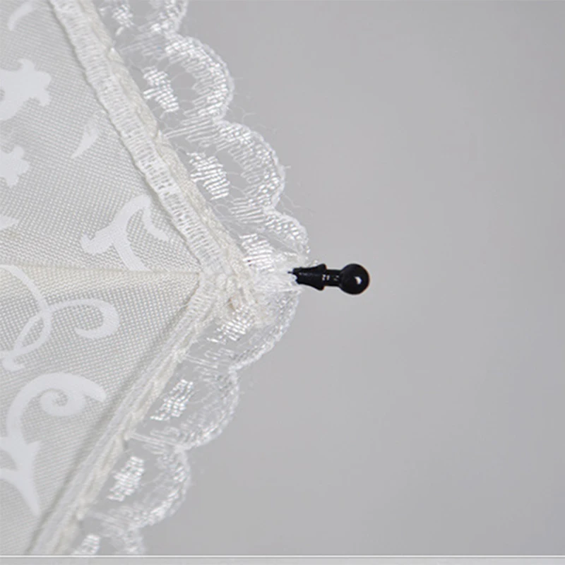 Кружевной зонт JESSE KAMM для принцесс УФ-Защитный зонтик трехслойный складной от