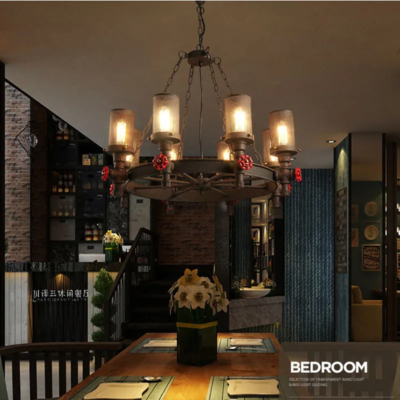 구매 미국 빈티지 펜 던 트 조명 철 아트 산업 스타일 펜 던 트 램프 테마 레스토랑 바 에디슨 전등 예술 조명
