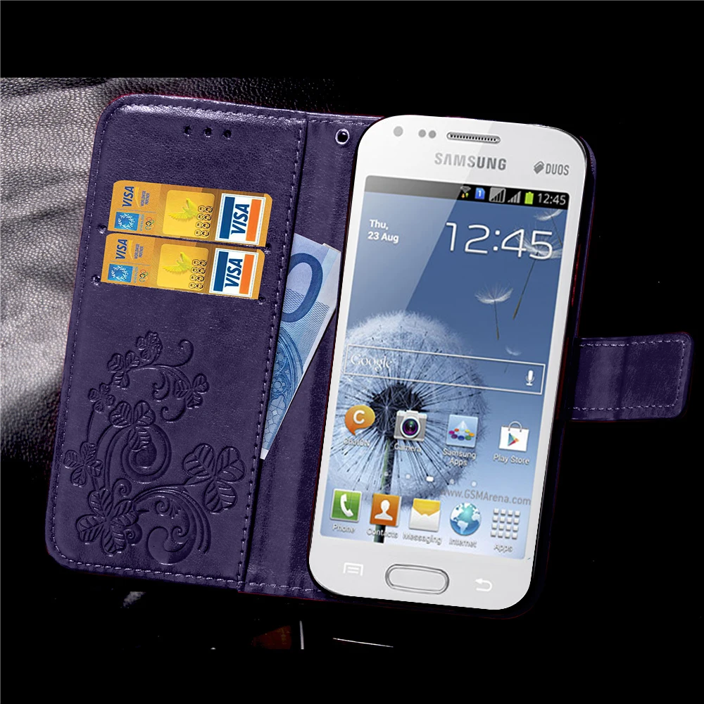 Роскошный кожаный чехол-книжка с бумажником для чехол для samsung Galaxy S Duos GT S7562 GT-S7562 7562 Trend рlus S7580 S7582 GT-S7580 GT-S7582
