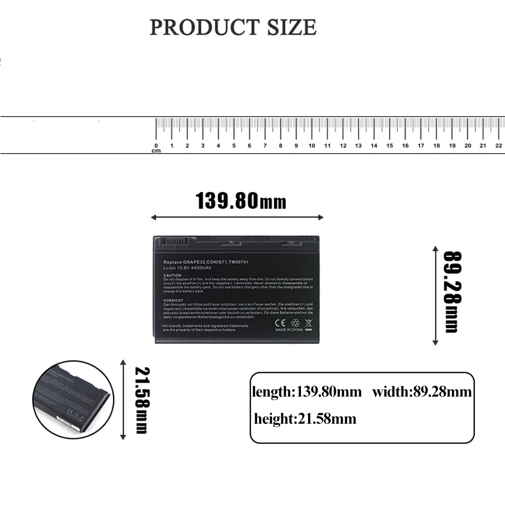 Батарея для ноутбука LPD для Acer Extensa 5220 5620 7120 7420 TravelMate 5320 5520 5720 7520 TM00741 GRAPE32