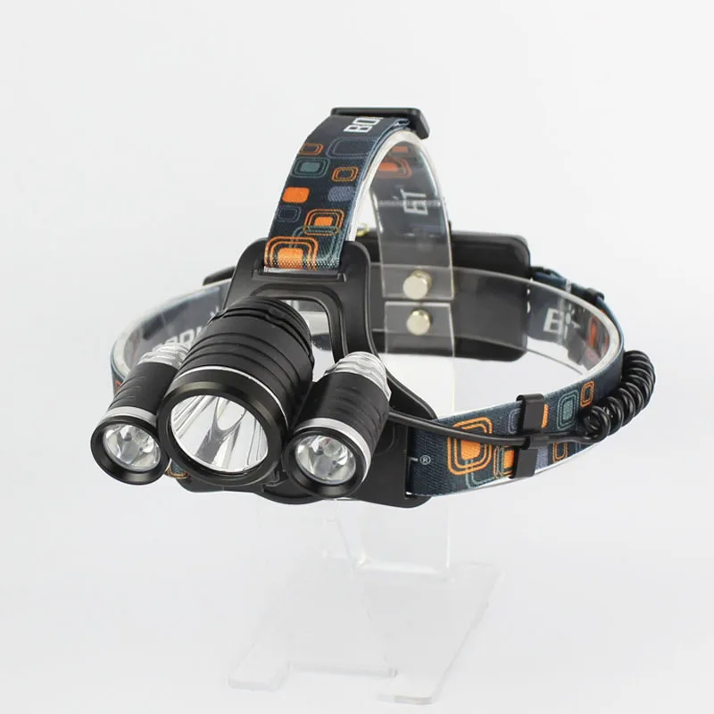 BORUIT RJ-1155 3xCREE XML T6 4000 люмен 4 режима USB Перезаряжаемый светодиодный налобный фонарь