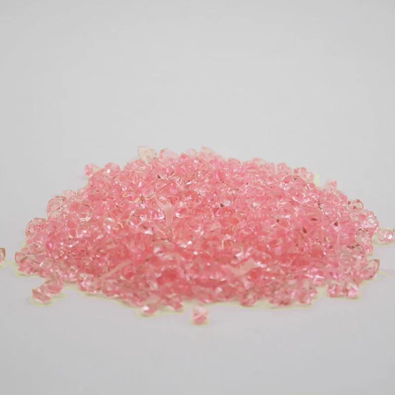 light pink 6*9 мм имитация кубика льда акриловые хрустальные стразы крышка кубика льда наполнитель прозрачный лед маленький гравий - Цвет: light pink