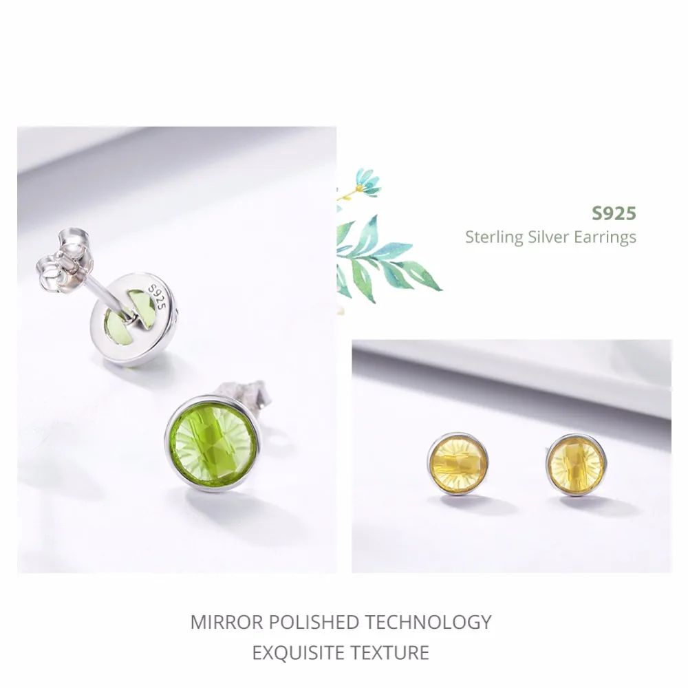 Женские серьги гвоздики из серебра 925 пробы с камнем в виде капель|crystal stud