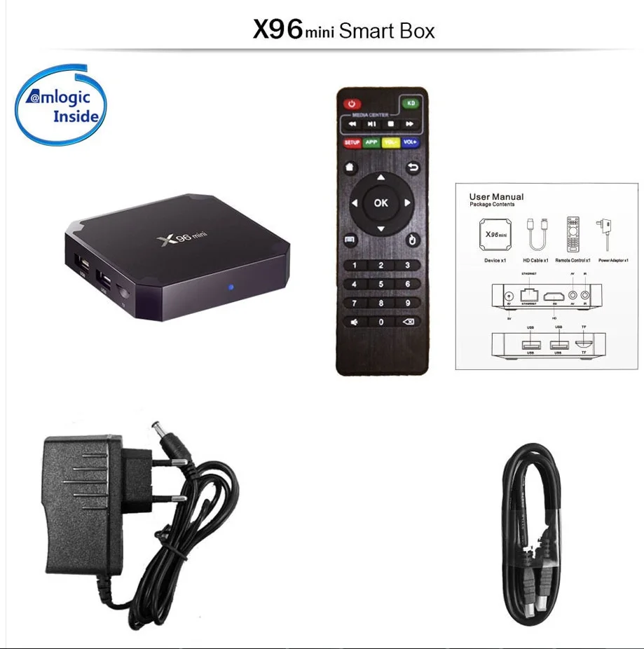 V 20 шт./лот X96 мини Google Smart TV BOX Android 7 1 Amlogic S905W 2 Гб 16 потоковое Play APP PK TX3 MINI |