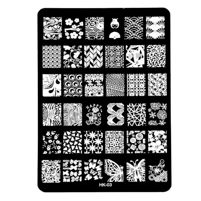 DIY Художественный штамп с изображением для ногтей штамповочные пластины Шаблон