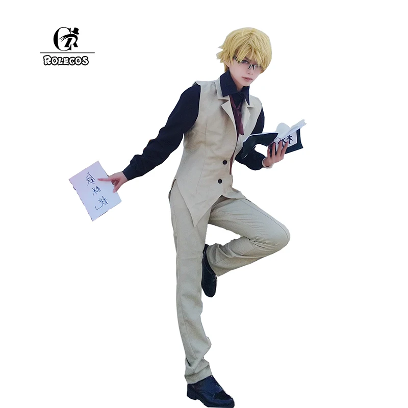 ROLECOS новое поступление Bungou бродячие собаки Косплей Kunikida Doppo одежда для аниме косплея Bungo бродячие собаки косплей костюмы