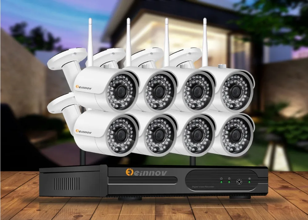 Einnov 8CH аудио система 2MP домашняя беспроводная камера безопасности 1080P Wi-Fi CCTV камера видеонаблюдения комплект ip-камера NVR Wifi