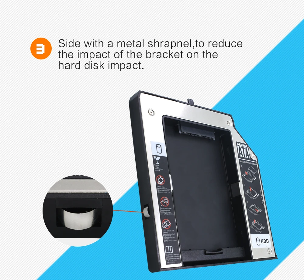 TISHRIC 12,7 кассета SATA 2nd 2,5 HDD жесткий диск SSD корпус жесткого диска DVD-ROM Optibay чехол для lenovo ThinkPad T420 T430 T510 T520 T530