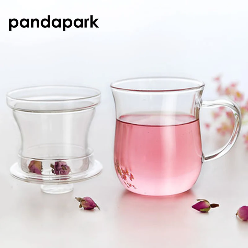 Pandapark короткая светящаяся стеклянная кружка с двойными стенками чайный стакан