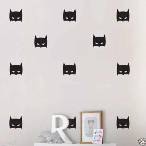 30 шт./компл. DIY супергерой летучая мышь маска Настенная Наклейка декоративная