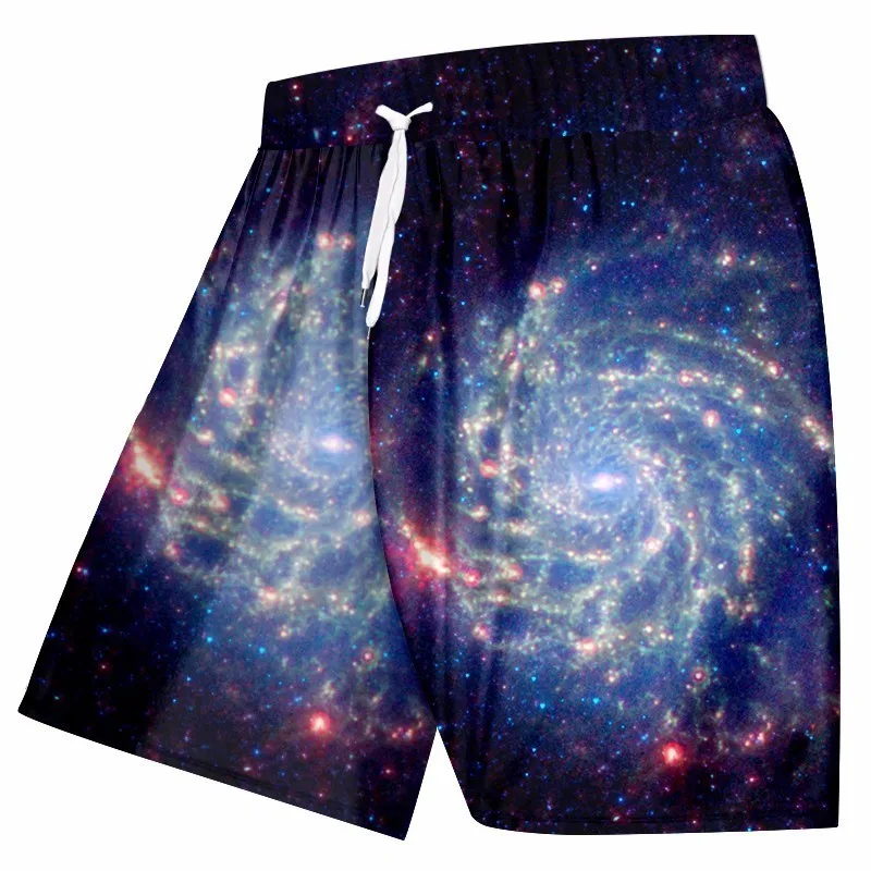 OGKB Men Summer Shorts Sea Beachshorts Print Starry Night 3D Swimmingsuits Board Man Quick Dry Bermuda Trousers 5XL | Мужская одежда