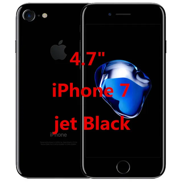 iPhone 7 Jet Black Apple iPhone 7/iPhone 7 Plus четырехъядерный 12,0 МП камера 32G/128G/256G Rom 4," /5,5" отпечаток пальца 4G разблокированный мобильный телефон - Цвет: iPhone 7 Jet Black