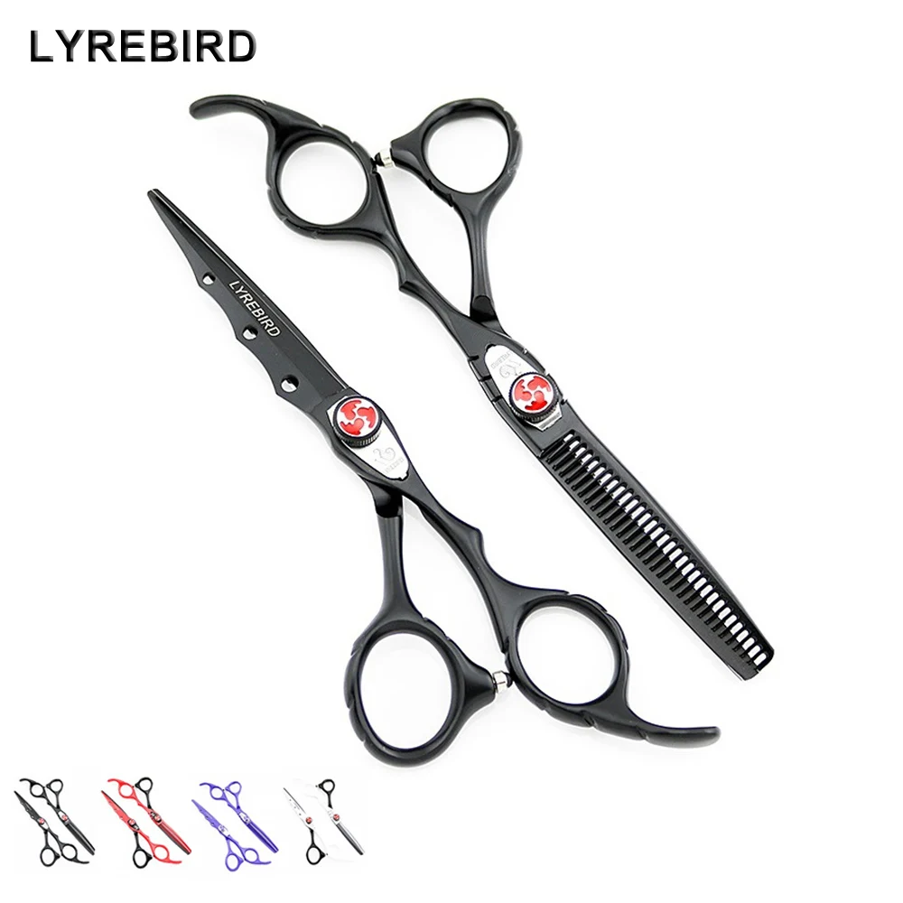 Ножницы для волос 6 дюймов Парикмахерские ножницы парикмахерские черный Красный