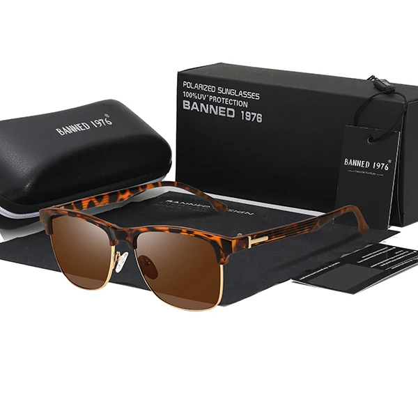 leopard HD поляризованные Клубные женские и мужские солнцезащитные очки, брендовые новые дизайнерские солнцезащитные очки для женщин и мужчин, Ретро стиль, модные зеркальные очки - Цвет линз: leopard