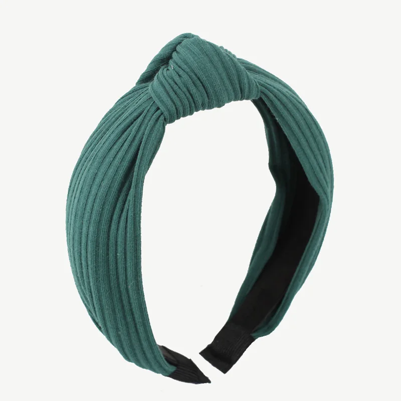 

Fashion Solid Color Knitted Hairband Boutique Hair Accessories Wholesale All-match Top Knot Headband for Women and Girls