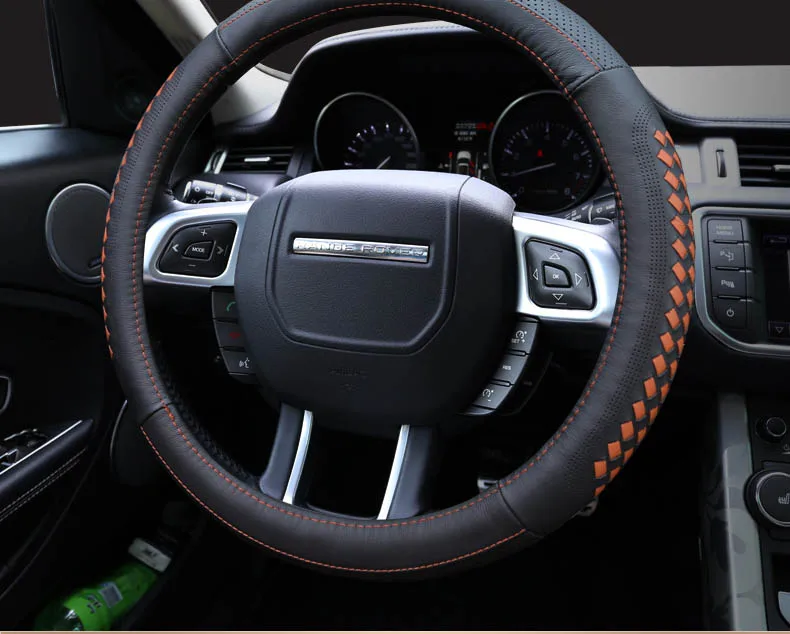 Lsrtw2017 чехол рулевого колеса автомобиля из натуральной кожи для land rover discovery sport discovery freelander 2 range rover evoque vogue