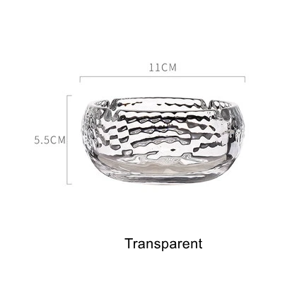 Transparent Креативная Хрустальная стеклянная сигарная пепельница Круглый прозрачный красивый набор для курения аксессуары инструменты для домашнего офиса украшение для кофейни-бара - Цвет: Transparent
