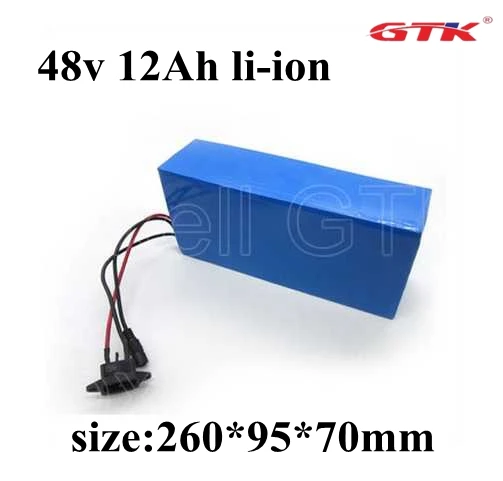 GTK 13s 48v 12ah литиевая батарея 12Ah 48v li-ion 18650 аккумуляторная батарея с BMS для 48V ebike e-скутер мотор+ 3A зарядное устройство