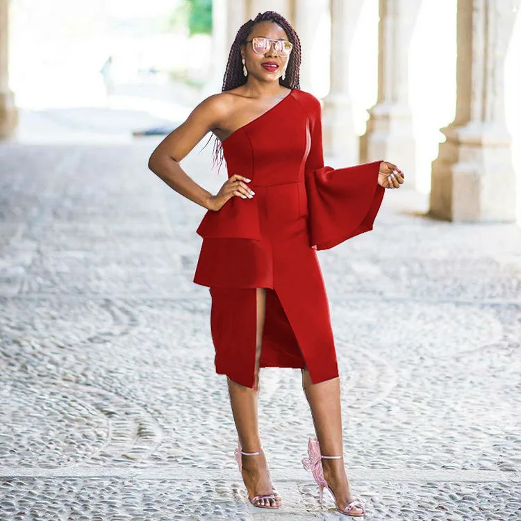 ZTVitality 2018 Vestidos Новое сексуальное однотонное асимметричное женское платье летние