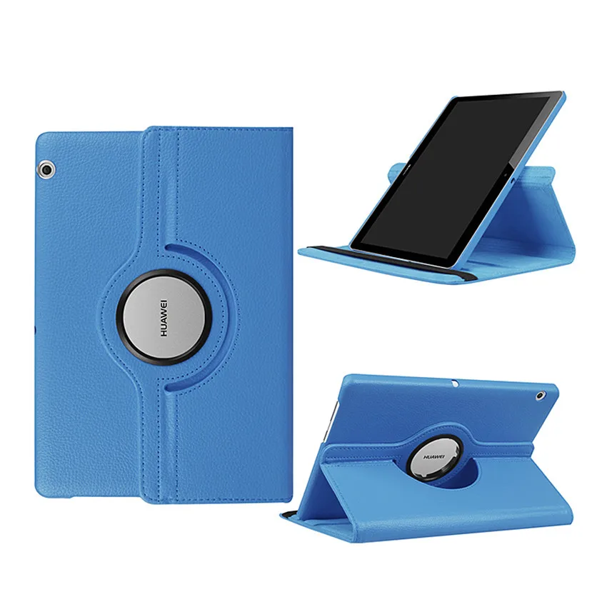 light blue Чехол с зернистой текстурой на 360 градусов для huawei MediaPad T3 10 AGS-W09 AGS-L09 9," Funda Tablet For Honor Play Pad 2 9,6+ ручка - Цвет: light blue