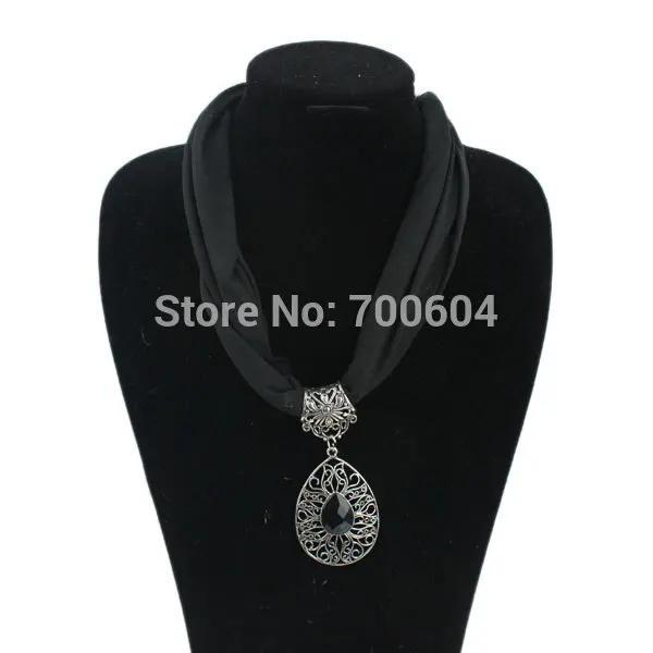 vintage imitation jewelry Fabric Choker Water Drop woman ladies girls jersey collar Pendant charm necklace scarves accessories | Украшения
