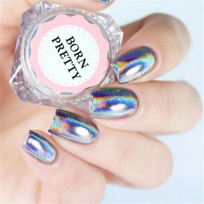 0 5 г/кор. лазерный Радужный лак для ногтей блестящий порошок хромового пигмента